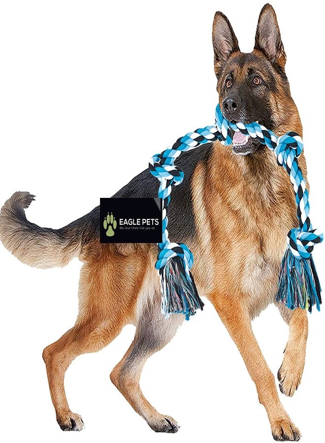 Eagle Pets Cotton Rope Dog Chew Toy Large with 5 Chew Knots - Extra Durable (Color May Vary) - Image 1